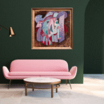 Tablou Abstract Roz Albastru