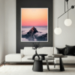 Tablou Munte și Apus